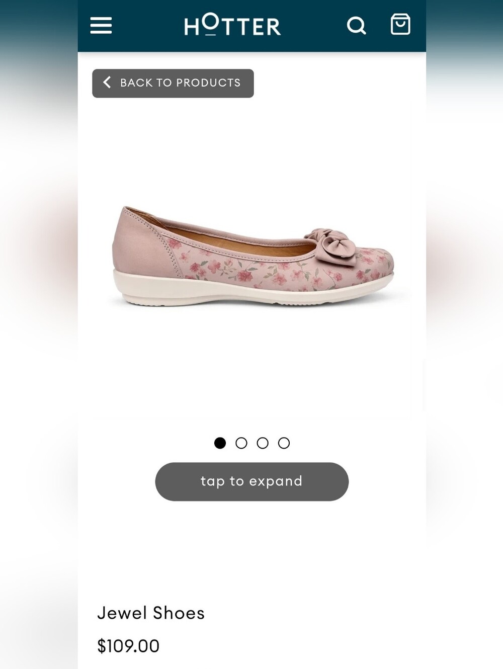 NWT | Hotter Grey Floral & Nubuck Leather Ballet Flats - Picture 10 of 11
